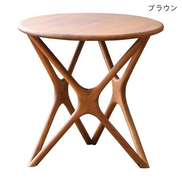 センターテーブル リビングテーブル テーブル 丸テーブル 幅60X奥行60X高さ56 幅60 食卓テーブル モダン おしゃれ ホワイト ブラウン_1