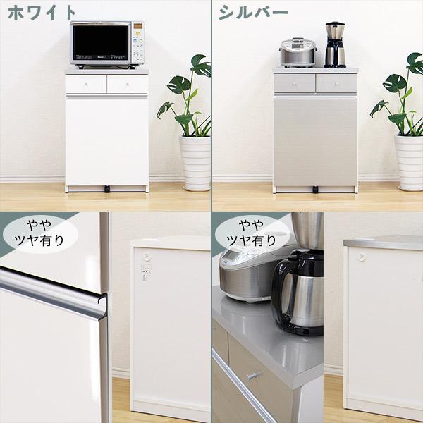 ダストボックス キッチンカウンター 2分別 完成品 ペール付き キッチン用ごみ箱｜interior-moka224｜05