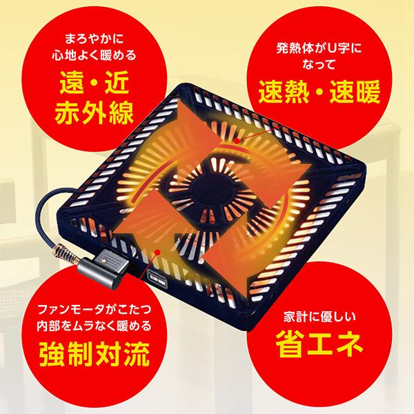 【レビュー投稿でクオカ500円GET】こたつセット ダイニングこたつ 布団付き 6点セット 肘付き 回転椅子 キャスター付き チェア 四人用 幅150｜interior-moka224｜05