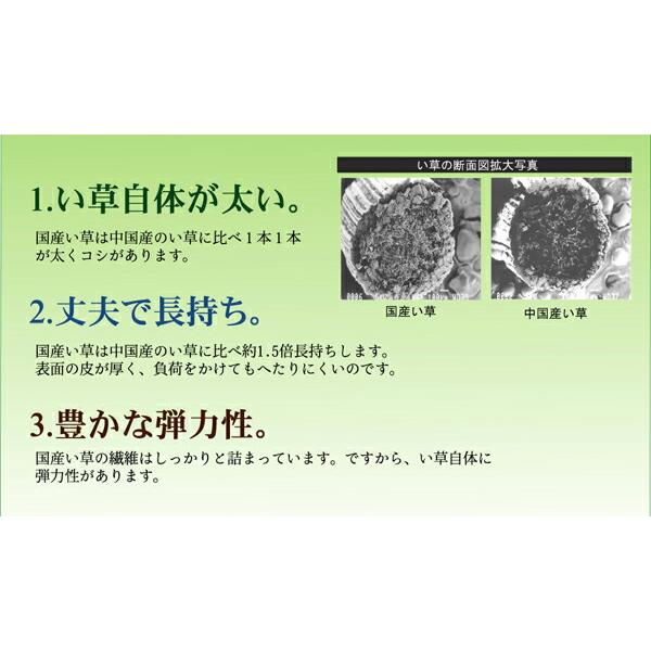 敷物 花ござ 国産 日本製 い草 モダン 京刺子 抗菌防臭 パッチワーク ベージュ/ブルー/ブラウン 本間 3畳 約191×286cm｜interior-more｜11