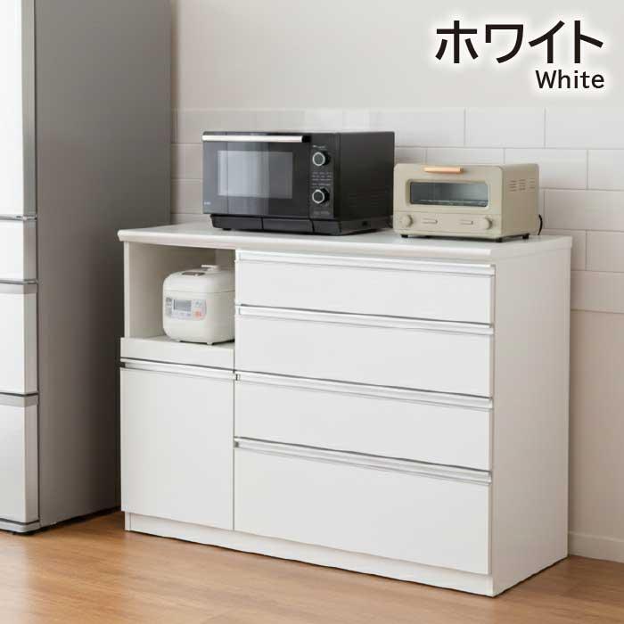 キッチンカウンター 幅120cm レンジ台 完成品 日本製 ロータイプ 食器棚 カップボード キッチン収納 シンプル 国産 消臭 防カビ 調湿 ソフトクローズ おしゃれ_6