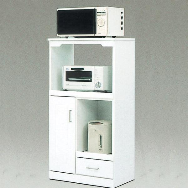 とっておきし新春福袋 レンジボード レンジ台 日本製 幅60cm 白 キッチンボード 食器棚、レンジ台