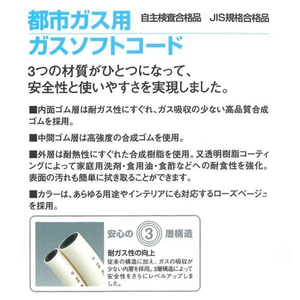 ガスコード 20m巻き 都市ガス用ゴム管 長尺タイプ 内径 13mm （ 都市ガス用 ゴム管 ガス用ゴム管 都市ガス専用 ）｜interior-palette｜02