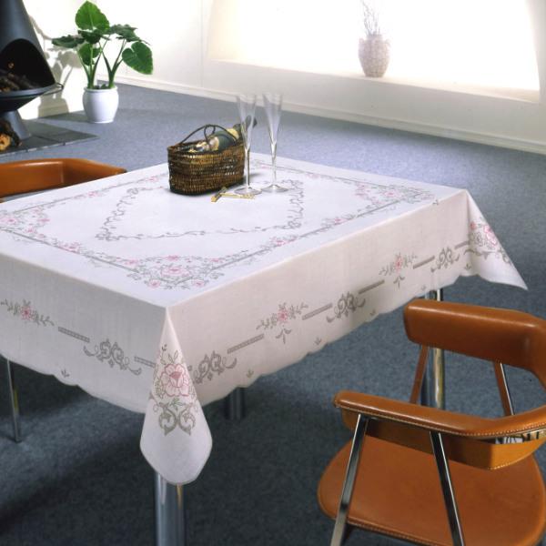 テーブルクロス 120×150cm MGプリントレース ローレライ 樹脂製 日本製