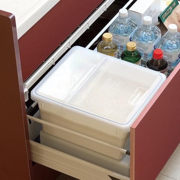 品質満点!品質満点!米びつ 10kg 引き出し用米びつ パッキン付き 最大12kg ( システムキッチン こめびつ ライスストッカー おすすめ ) 保存容器、ケース リッチェル トトノ 引き出し用 米びつN 10kg | 米 ストッカー 米櫃 ライスストッカー すりきれる システムキッチン 引出し 収納 保管 米 計量カップ付き パッキン付き 日本製 抗菌