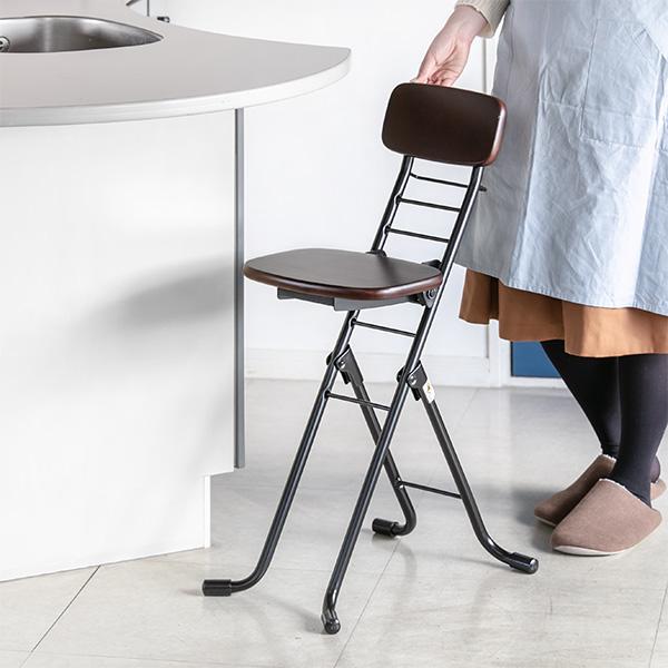 ルネセイコウ 折りたたみ椅子 2脚セット 高さ調節 6段階調節