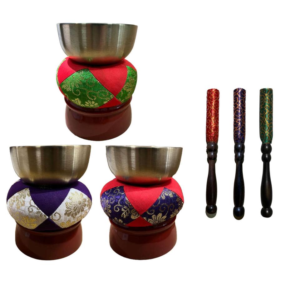 おりん りん棒 台座セット 広丸リンセット 3寸 仏具 日本製 ※色は選べ