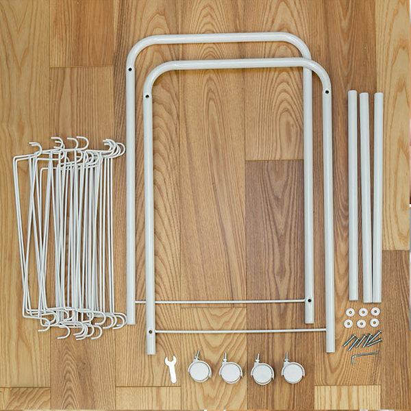 スラックス ラック 収納 24本掛 奥行74cm ズボン キャスター付き スラックスハンガー 組立式 押入れ収納 トップ ズボン掛け 2個セット 押入れ