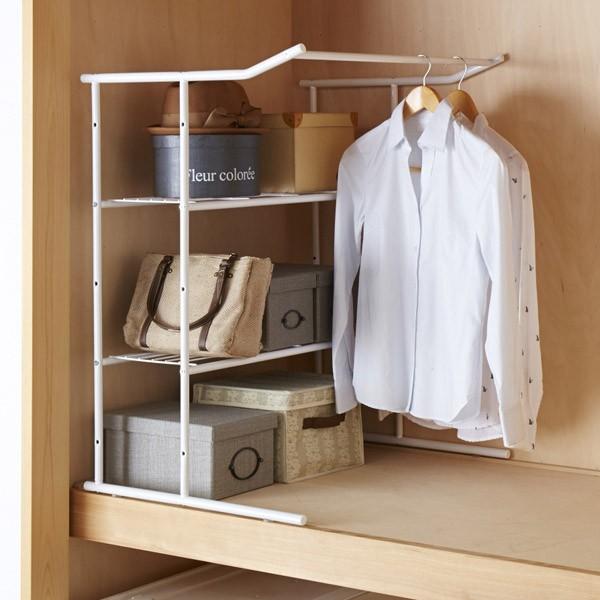 押入れ収納 押入れハンガーシェルフ ハンガーラック 2台セット 衣類収納 パイプハンガー 収納ラック set インテリアパレットヤフー店 通販 Yahoo ショッピング