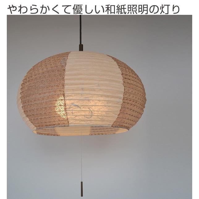 ペンダントライト　和紙　ペンダントランプ 雲龍ベージュX麻葉唐茶　3灯 （ 照明 和室 和風照明 ）_1