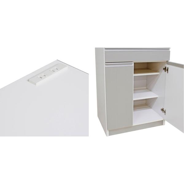 レンジ台 家電ラック 米びつ付 パートナー1 ハイグロス仕様 幅60cm キッチンラック キッチンボード キッチン収納 日本製 完成品 インテリアパレットヤフー店 通販 Yahoo ショッピング