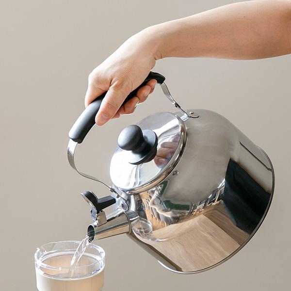 ヤカン 笛吹きケトル 5l 広口タイプ デイトナプラス ステンレス製 Ih対応 大容量 ガス火対応 やかん ケトル インテリアパレットヤフー店 通販 Yahoo ショッピング