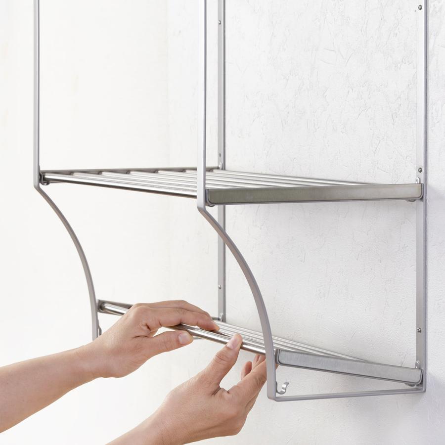 吊戸棚下収納 吊り戸下収納 伸縮式 ねじ止めタイプ 幅60〜90cm 2段