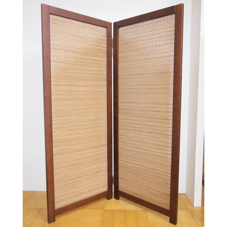 衝立 和風 竹すだれ衝立 2連 1270 高さ135cm （ 間仕切り