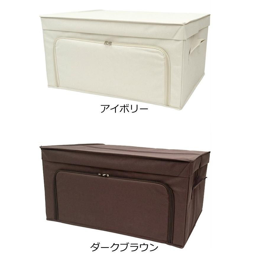 収納ボックス L 幅54×奥行43×高さ27cm フラップボックス 前開き 収納