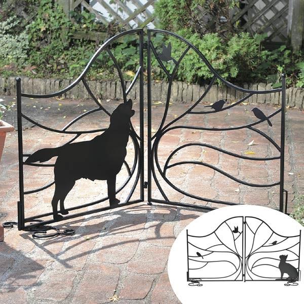 シルエットゲート Tree＆Dog Tree＆Cat （ 柵 ゲート 仕切り