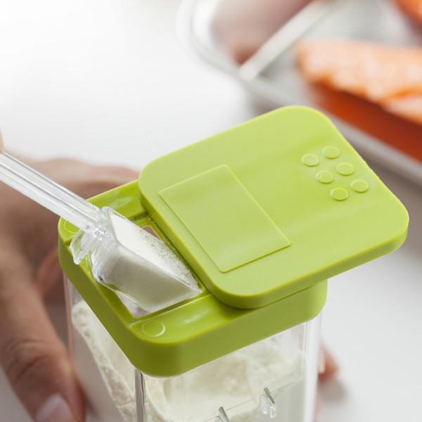 スパイスボトル 小麦粉 スパイスボトル アクア Aqua 小さじスプーン付き 調味料ボトル スパイスケース 調味料保存容器 インテリアパレットヤフー店 通販 Yahoo ショッピング