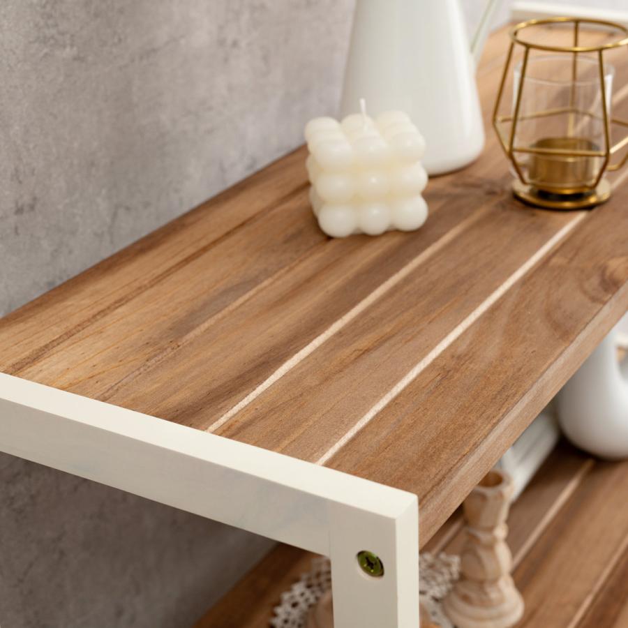 HAGiHARA（萩原） オープンラック 3段 木製 ディスプレイラック ウッド