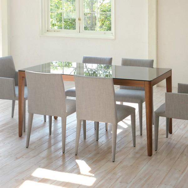 テーブル　ダイニングテーブル　幅150cm　WiTH （ ガラス天板 机 食卓 ） | ブランド登録なし | 05