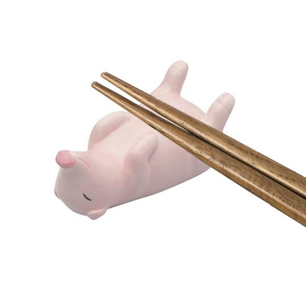 箸置き ブタ 4個セット （ 箸おき ぶた セット 陶器 ） : インテリア
