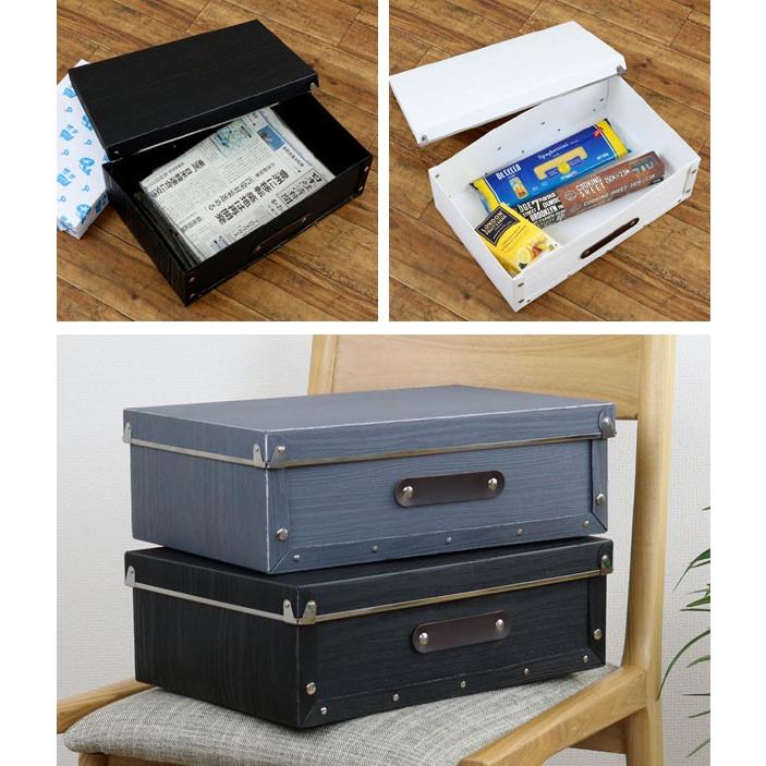 収納ボックス フタ付き 浅型 約 幅38 奥行25 高さ12cm 木目調 アンティークスタイル 収納ケース 収納 カラーボックス インナーボックス インテリアパレットヤフー店 通販 Yahoo ショッピング