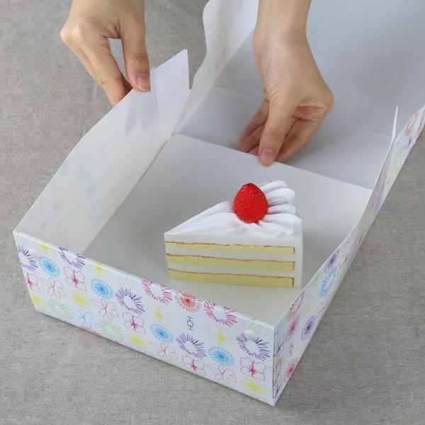 ケーキボックス　ケーキ型　フラット　18cm用　フラワー　日本製 （ お菓子 ラッピング デコレーションケーキ 箱 製菓グッズ ）｜interior-palette｜05
