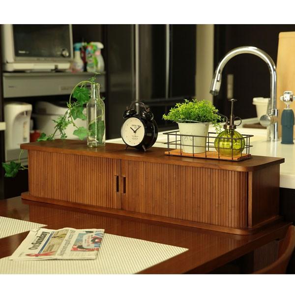 OSMAC カウンター上収納 ジャバラ式キッチンカウンター上収納庫 幅90cm