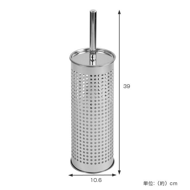 トイレブラシ ケース付き WALTZ ステンレス メッシュ （ トイレ ブラシ トイレ掃除 そうじ トイレ用ブラシ 便器 清掃 ブラシケース ブラシ入れ 汚れ 柄付き ）｜interior-palette｜03