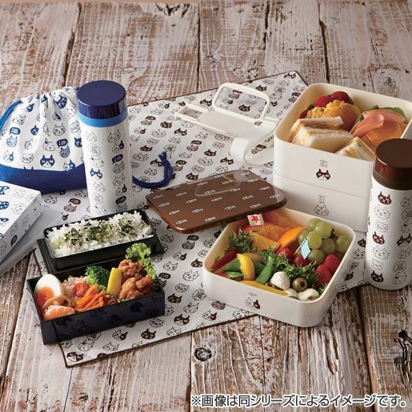 弁当箱 ねこだまり 500ml アルミ弁当箱 2段 食洗機対応 電子レンジ対応