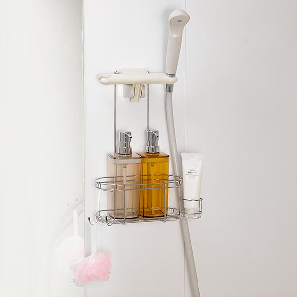 シャワーラック 1段 ステンレス お風呂 ラック 吊り下げ 収納