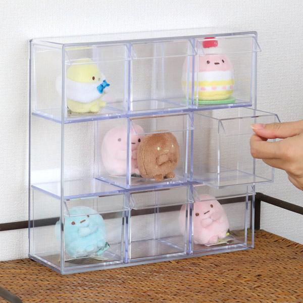 小物入れ 引き出し ミニ プラスチック クリア 卓上 透明 収納 3段×3列