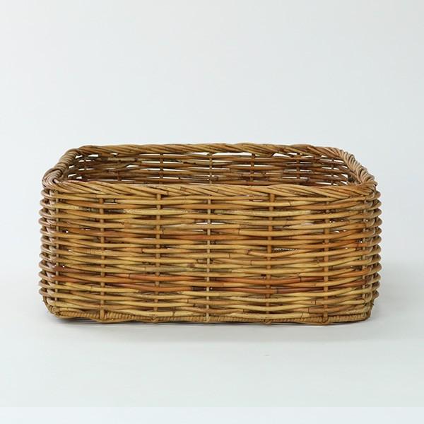 バスケット アラログ 収納 幅45×奥行40×高さ17cm ラタン 籐 かご
