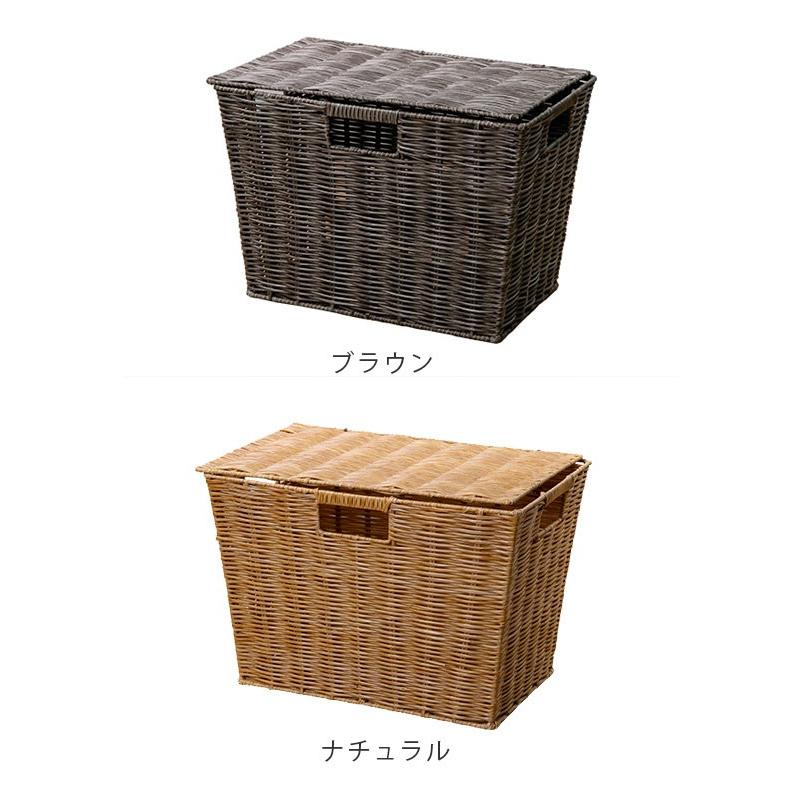 バスケット 収納ボックス 約 幅39 奥行27 高さ27cm ラスティー ふた付き フルサイズ 収納 かご 小物入れ 収納ケース インテリアパレットヤフー店 通販 Yahoo ショッピング