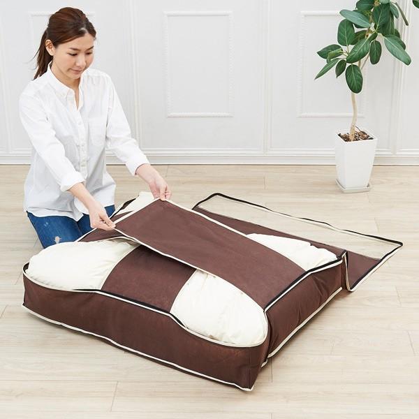 布団収納袋 炭入り消臭羽毛布団収納ケース 羽毛ぶとん すき間収納