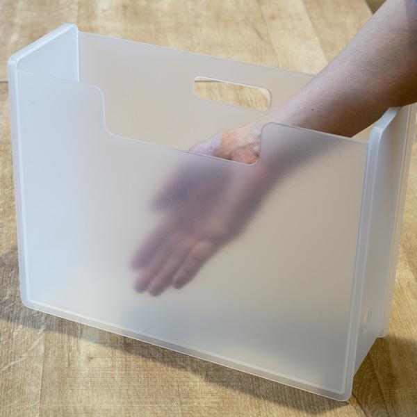 SANKA ファイルボックス A4 書類収納 半透明 squ＋ ナチュラ