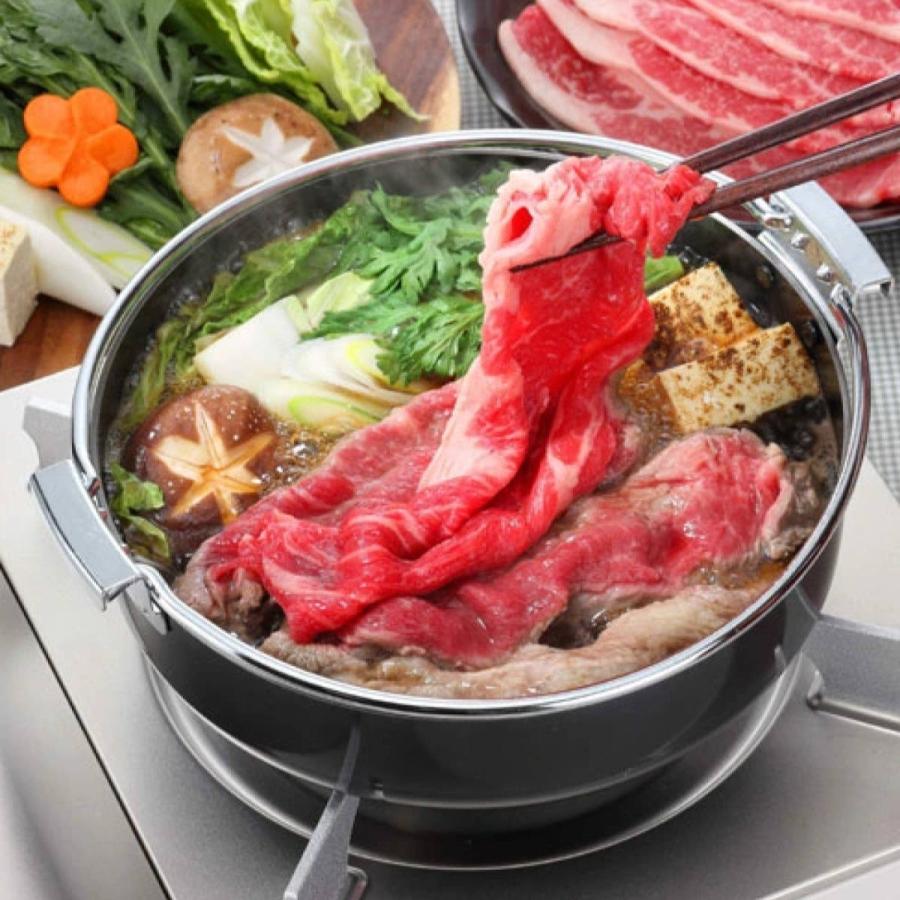 アンティーク すき焼き鍋 下村企販 すき焼き鍋 20cm IH対応 鉄製 特厚すきやき鍋 日本製 （ ガス