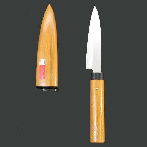果物ナイフ 木鞘フルーツナイフ サヤ付き ステンレス製 日本製 （ 果物