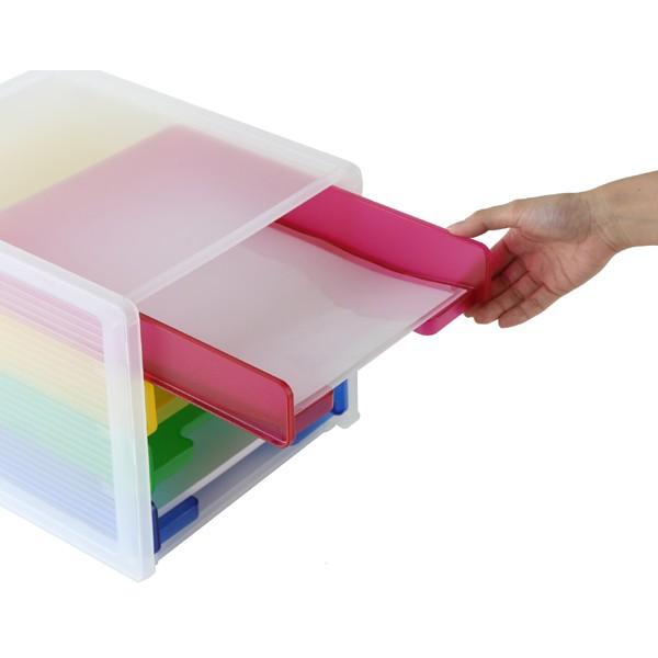 むら　他の方はご遠慮下さい レターケース A4 4段 縦 ファイルトレー 引き出し プラスチック