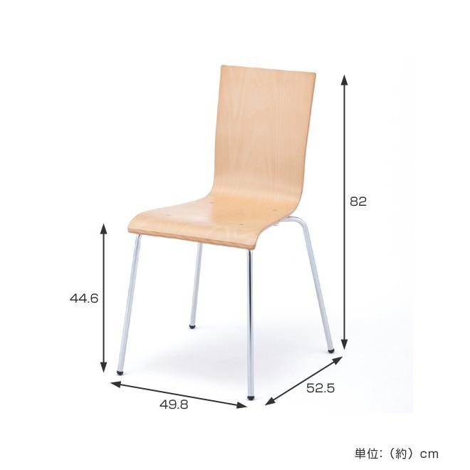 （法人限定） オフィスチェア　プライウッドチェア　4脚セット　シンプル　チェア　イス　オフィス用 （ 椅子 オフィス スタッキング )_2