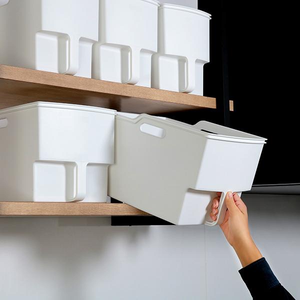 キッチン収納ケース 吊り戸棚ボックスワイド 幅24cm 収納ボックス 整理ケース 取っ手付き 戸棚収納 収納box 収納ストッカー 吊り戸棚 インテリアパレットヤフー店 通販 Yahoo ショッピング
