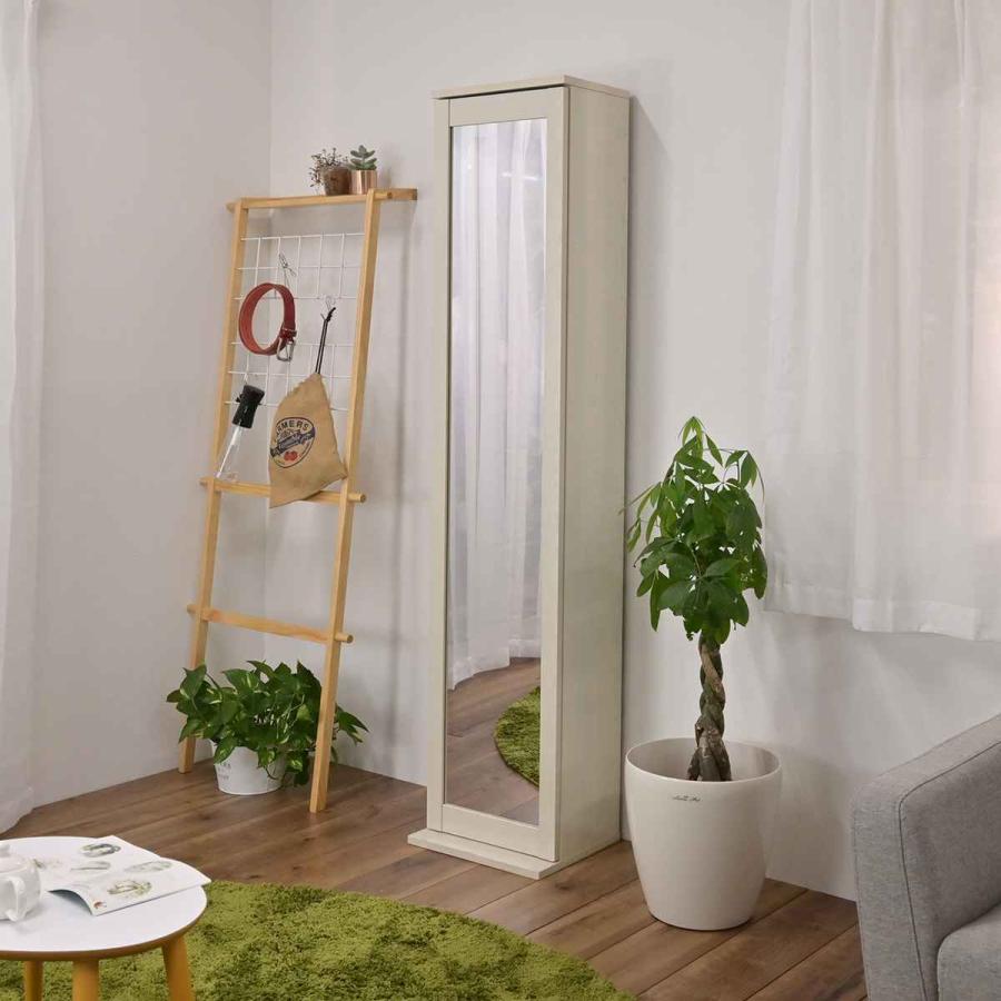 ボックスミラー ミラー付き収納棚 （ ミラー 鏡 収納棚