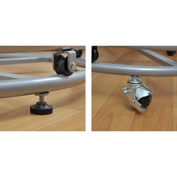 回転ハンガーラック 2段 スチール製 直径70cm （ スチールラック