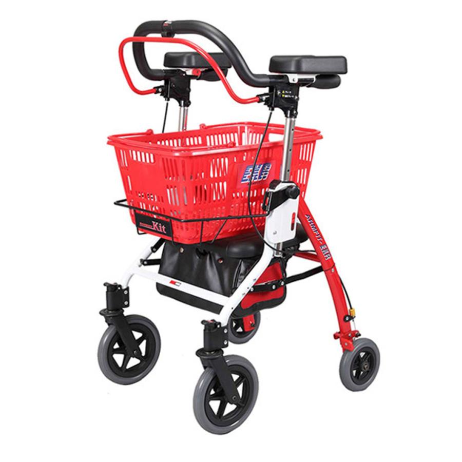 Uber（ユーバ） 歩行車 介護 アームフィット EXR 肘置き付き カゴ受け