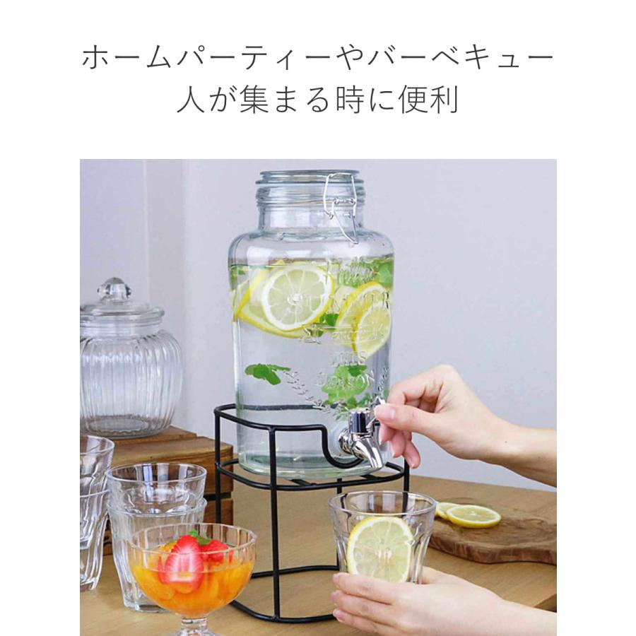 ドリンクサーバー3L スタンド付 ガラス 蛇口付き 2個セット （ 梅酒