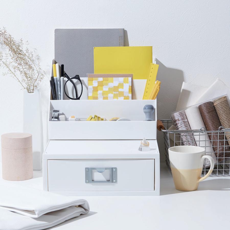 吉川国工業所 卓上整理ボックス A4 縦 モノトーン MX-02 （ 収納 小物