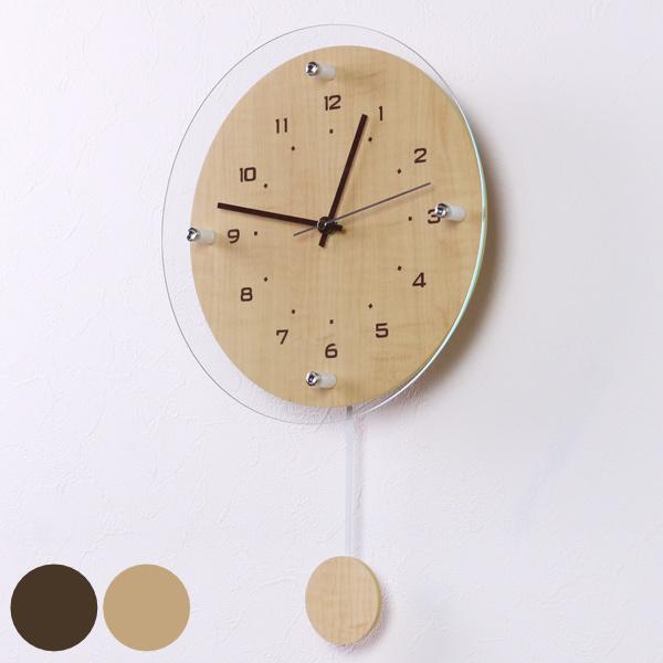 掛け時計 電波時計 アンティール 振り子時計 北欧 壁掛け 時計 （ アナログ 電波 壁掛け時計 ）｜interior-palette