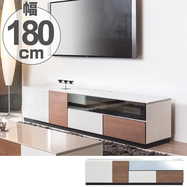 ■在庫限り・入荷なし■ テレビ台　ローボード　ブロックデザイン　SQUARE　ブラウン　幅180cm （ テレビボード 完成品 TV台 ）｜interior-palette