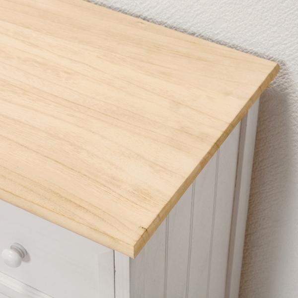 スリムチェスト 4段 桐チェスト カントリー調 シャビーウッド 幅25cm