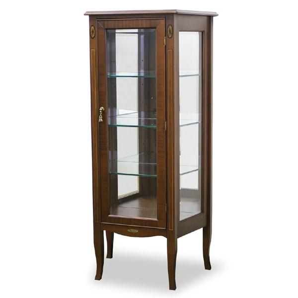 コレクションラック　キュリオケース　クラシック調　猫脚　Venezia　約幅62cm （ 開梱設置 木製 ガラスキャビネット ギャラリーケース コレクションケース ）