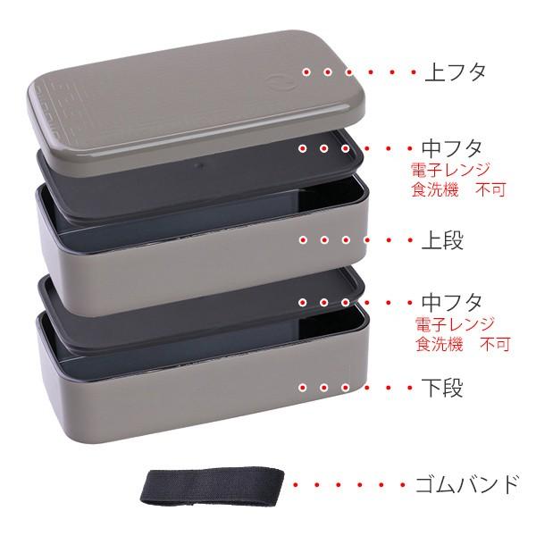 お弁当箱 長角弁当箱 2段 500ml 和MON ペールカラー （ 弁当箱 ランチボックス レンジ対応 食洗機対応 日本製 花柄 ）｜interior-palette｜02